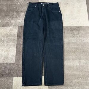 Vintage Levis SilverTab Straight Relaxed Jeans Mens Black Denim Baggy 90s 32X32